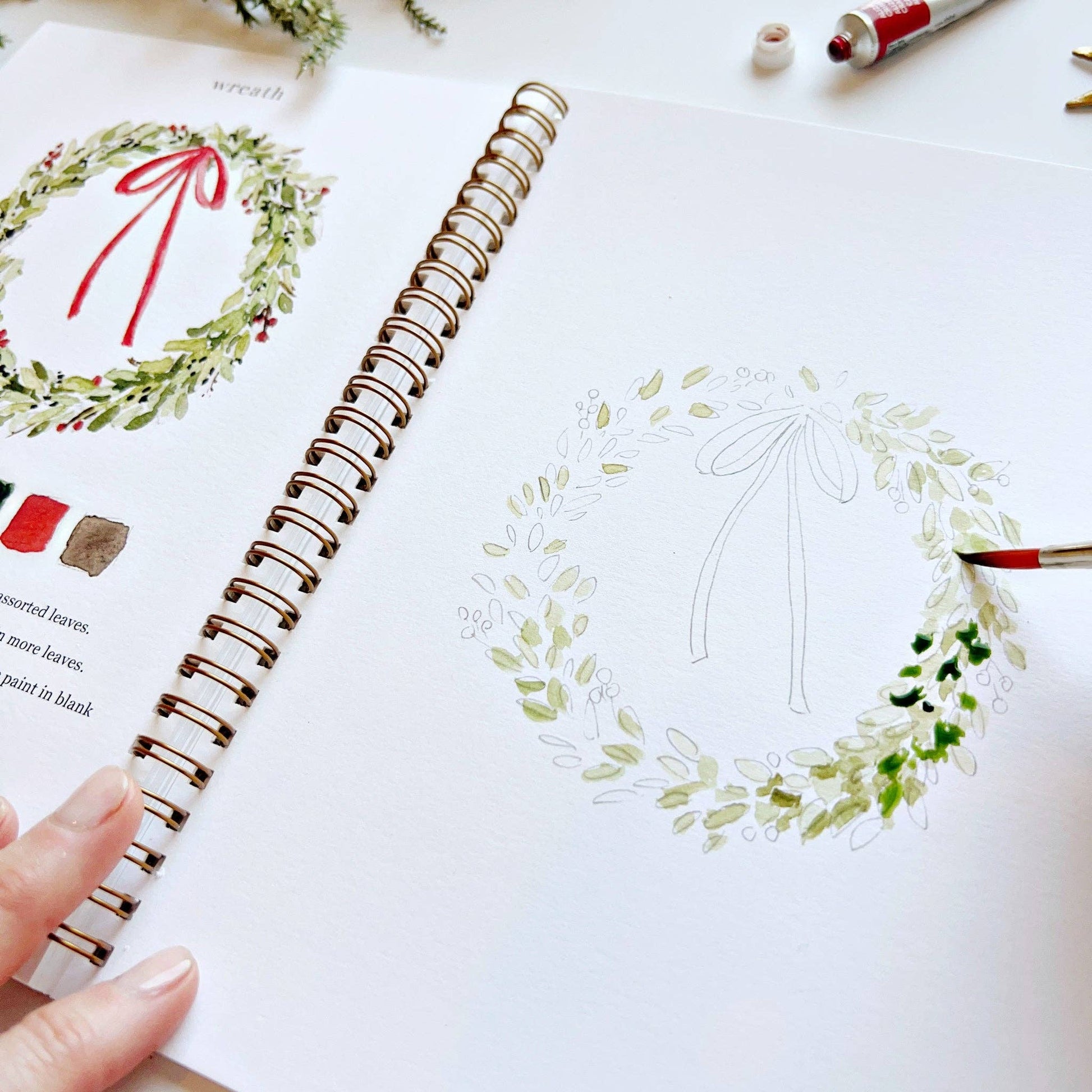 Christmas Watercolor Workbook - Purpose + Passion Boutique
