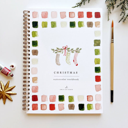 Christmas Watercolor Workbook - Purpose + Passion Boutique