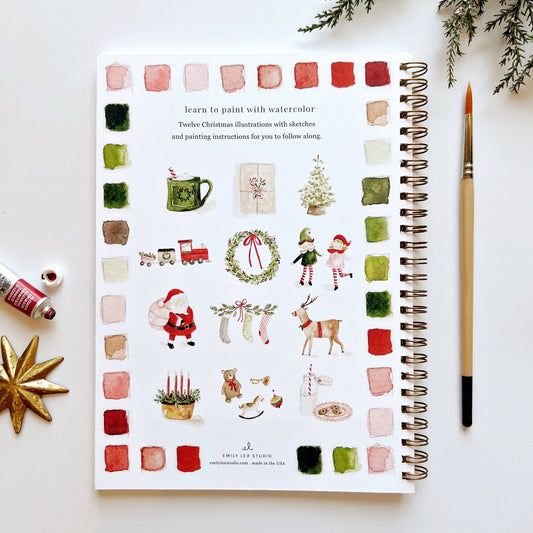 Christmas Watercolor Workbook - Purpose + Passion Boutique