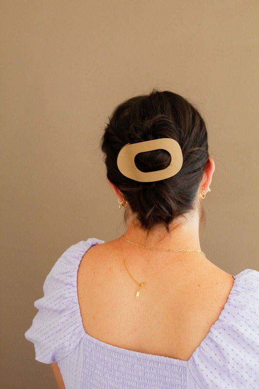 Circle Cutout Flat Claw Clip - Purpose + Passion Boutique