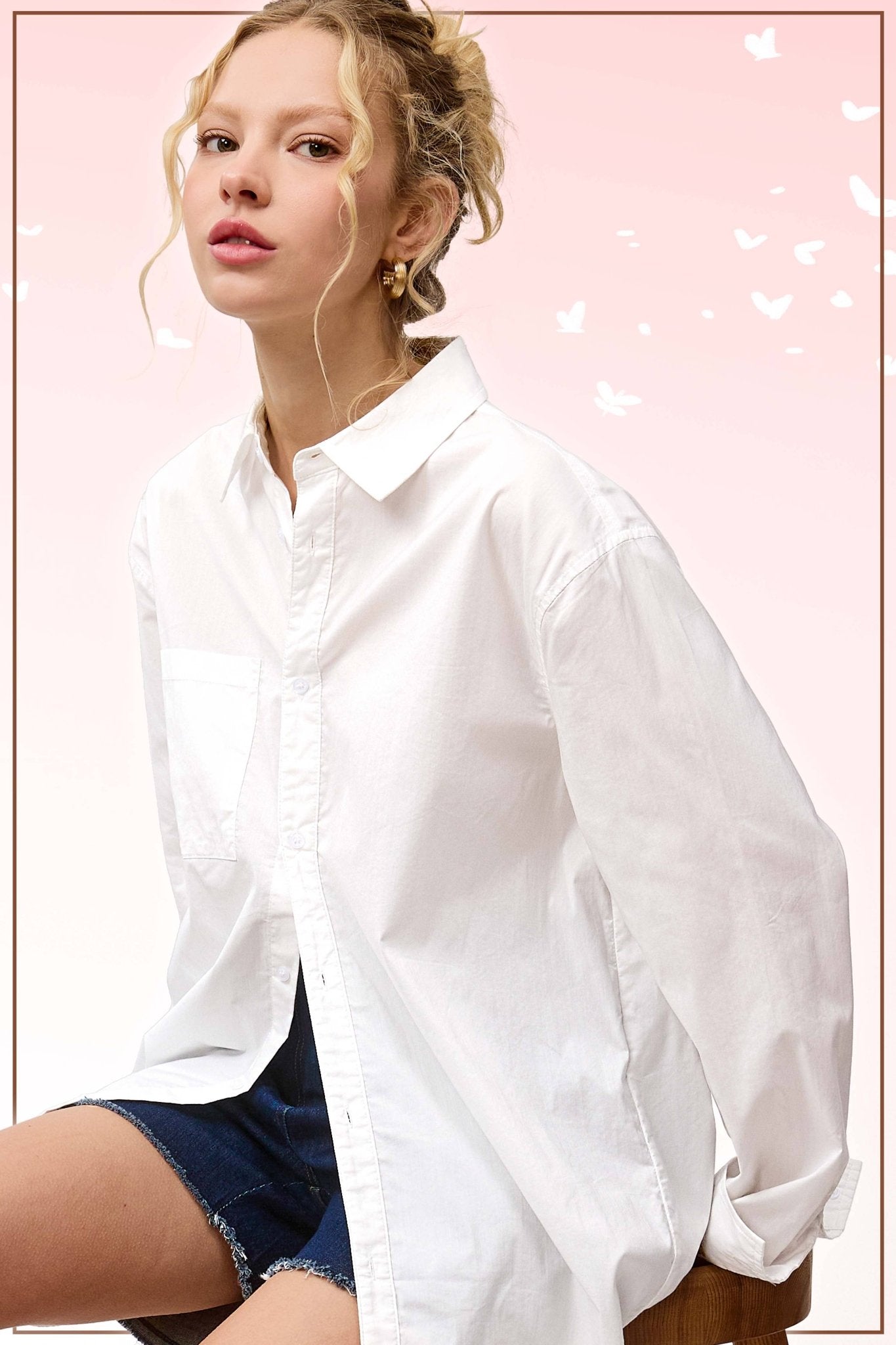Classic Collared Button Down Poplin Shirt - Purpose + Passion Boutique