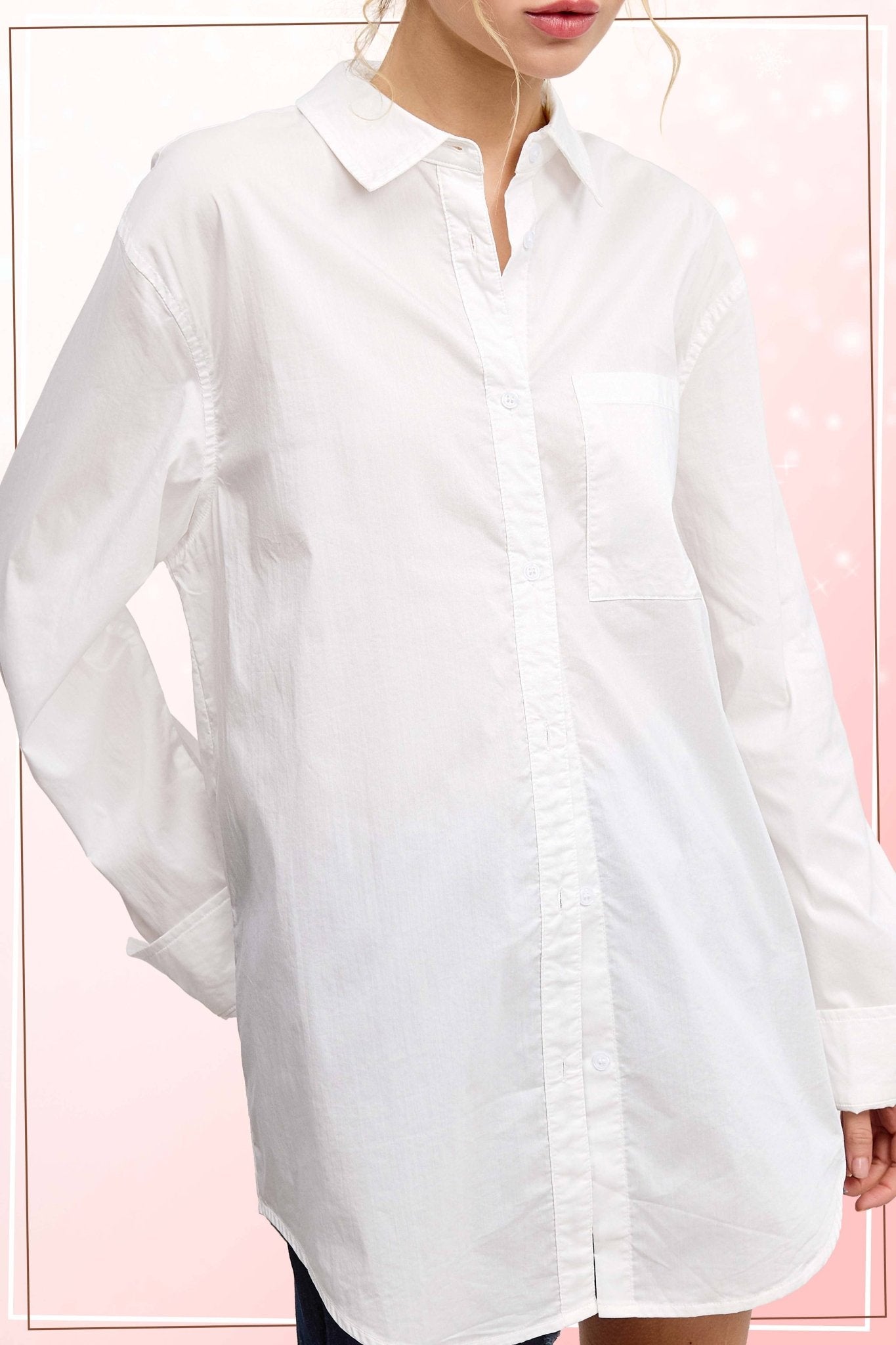 Classic Collared Button Down Poplin Shirt - Purpose + Passion Boutique