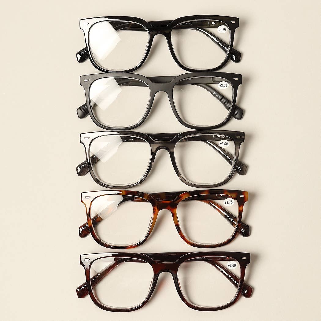 Classic Design Square Reading Glasses - Purpose + Passion Boutique