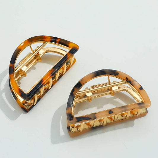 Classic Small Half Moon Metal Claw Clip - Purpose + Passion Boutique