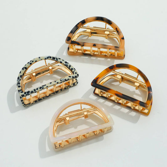 Classic Small Half Moon Metal Claw Clip - Purpose + Passion Boutique