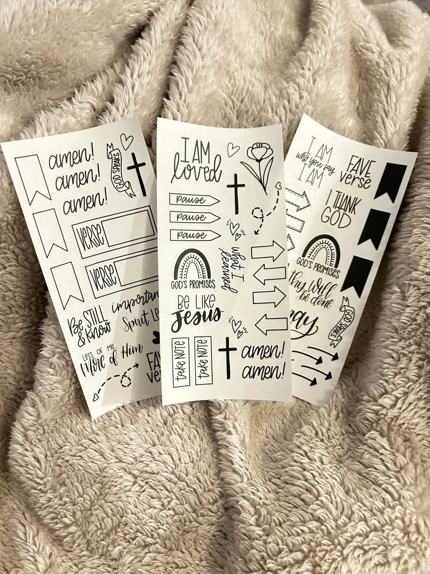 Clear Bible Study Journal Stickers - Purpose + Passion Boutique