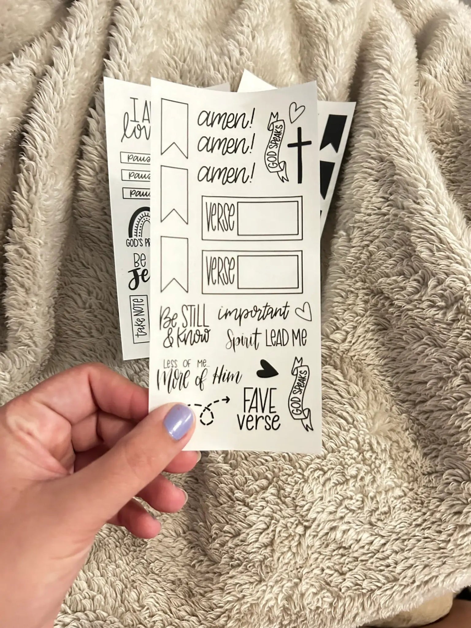 Clear Bible Study Journal Stickers - Purpose + Passion Boutique
