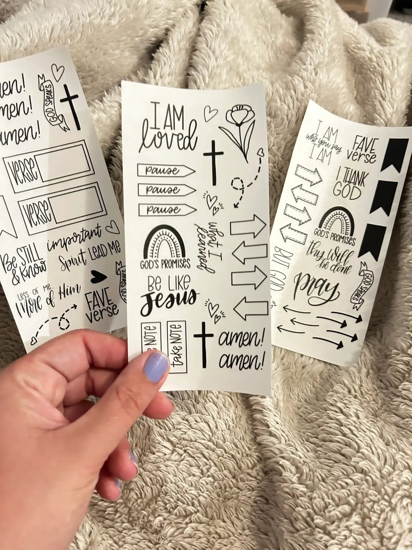 Clear Bible Study Journal Stickers - Purpose + Passion Boutique