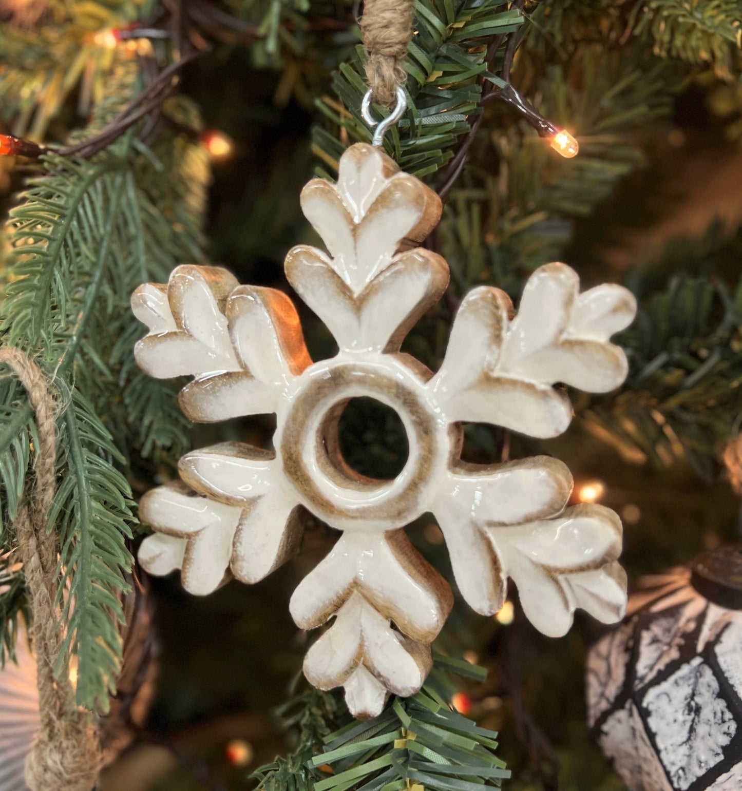 Clear Enamel Snowflake Ornament - Purpose + Passion Boutique