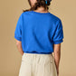 Cobalt Harper French Terry Top - Purpose + Passion Boutique