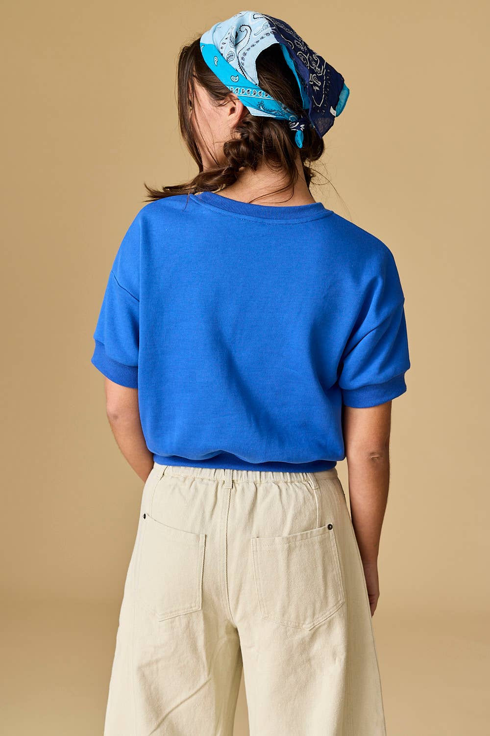Cobalt Harper French Terry Top - Purpose + Passion Boutique