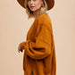 Cognac Washed Oversized Pullover - Purpose + Passion Boutique