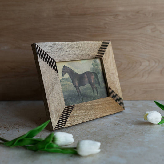 Coleson Striped Picture Frame Wood - 5x7 Photo - Purpose + Passion Boutique