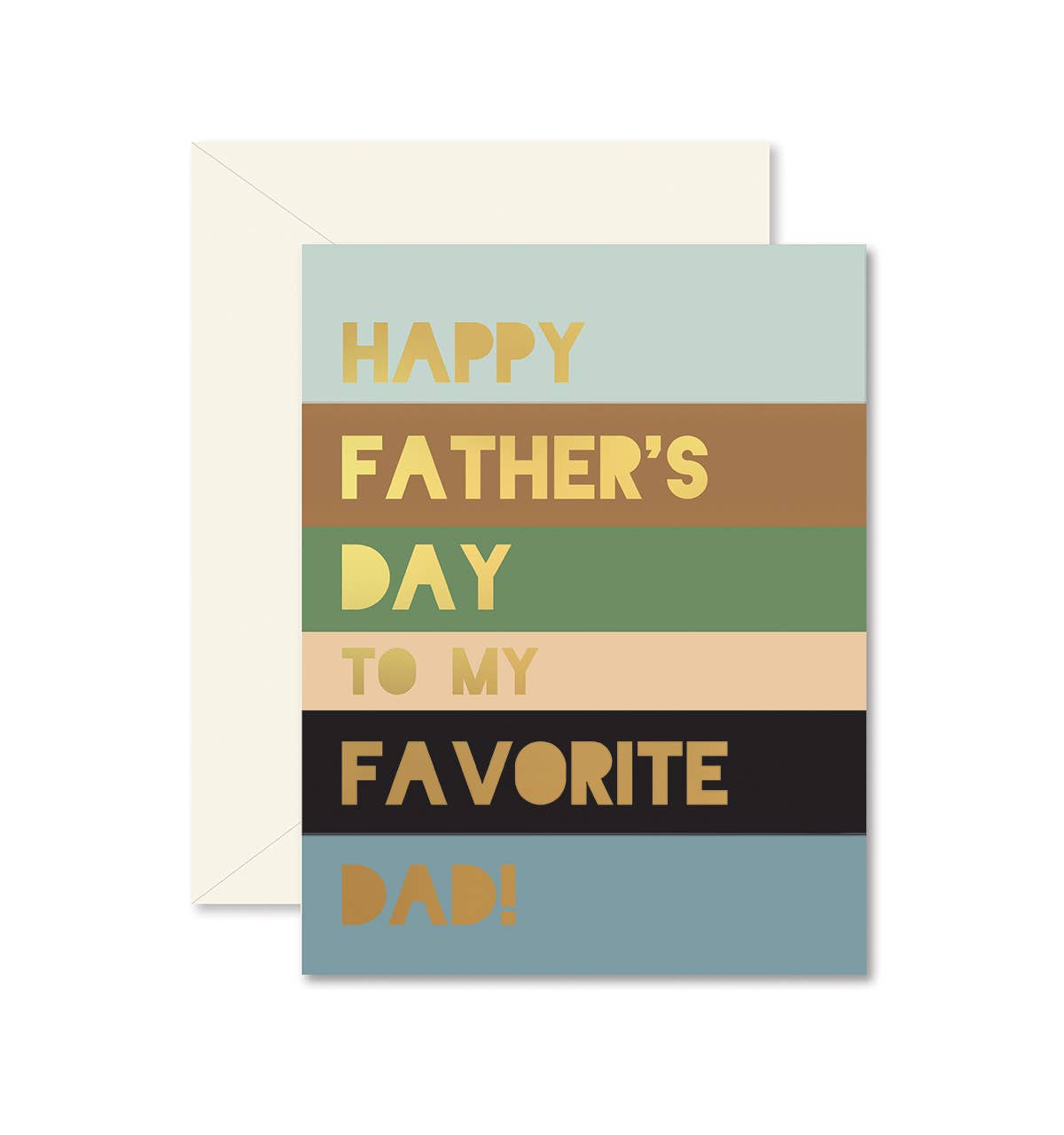 Colorblock Favorite Dad Greeting Card - Purpose + Passion Boutique