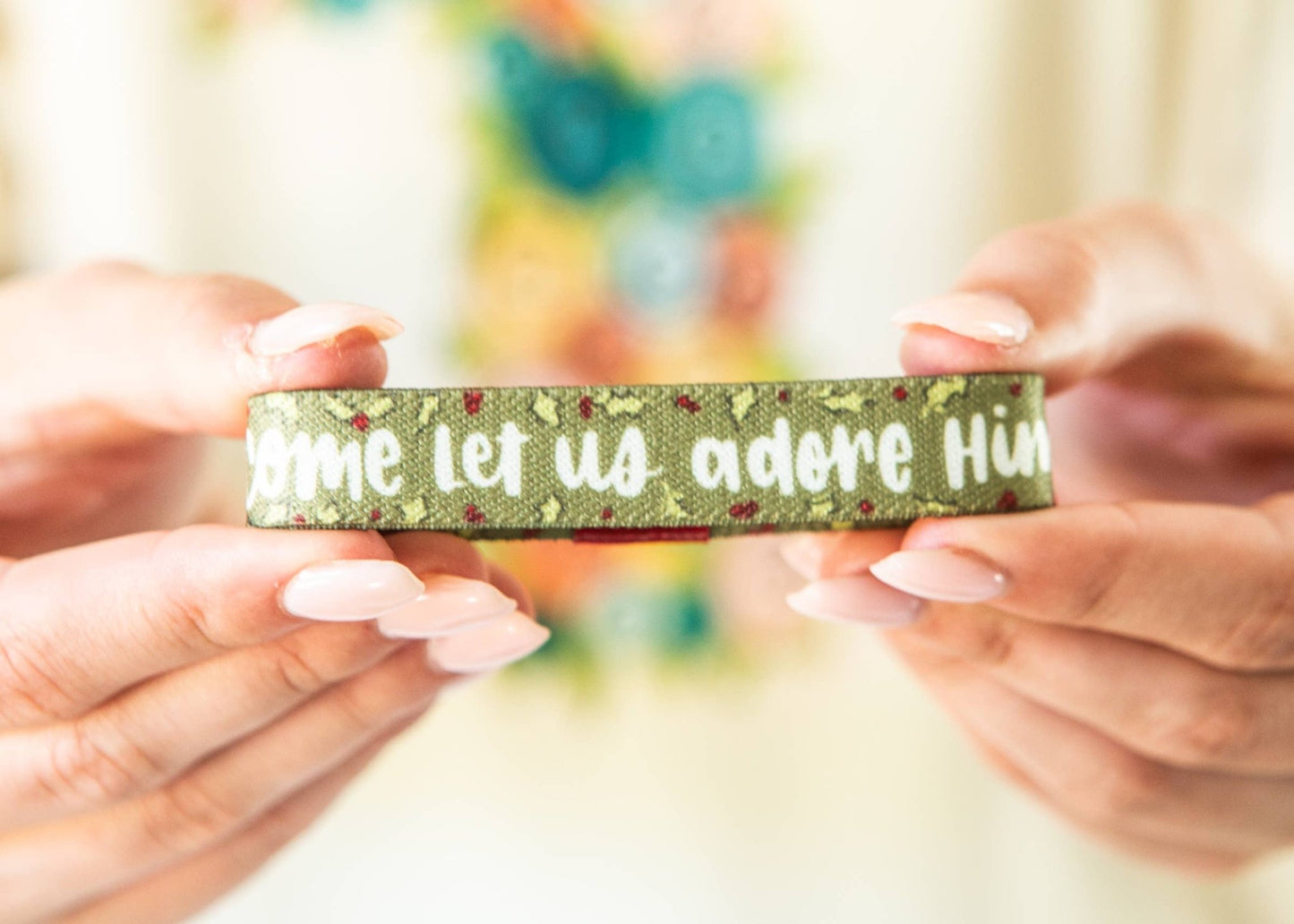 Come Let Us Adore Him Christmas Stretchy Bracelet - Purpose + Passion Boutique