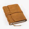 Congac Suede Leather Journal w/ Organic Cotton Paper Large - Purpose + Passion Boutique