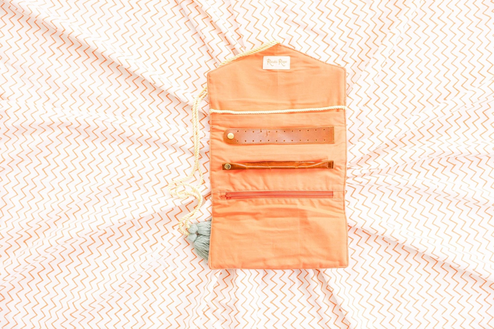 Coral Embroidered Velvet Jewelry Organizer - Purpose + Passion Boutique