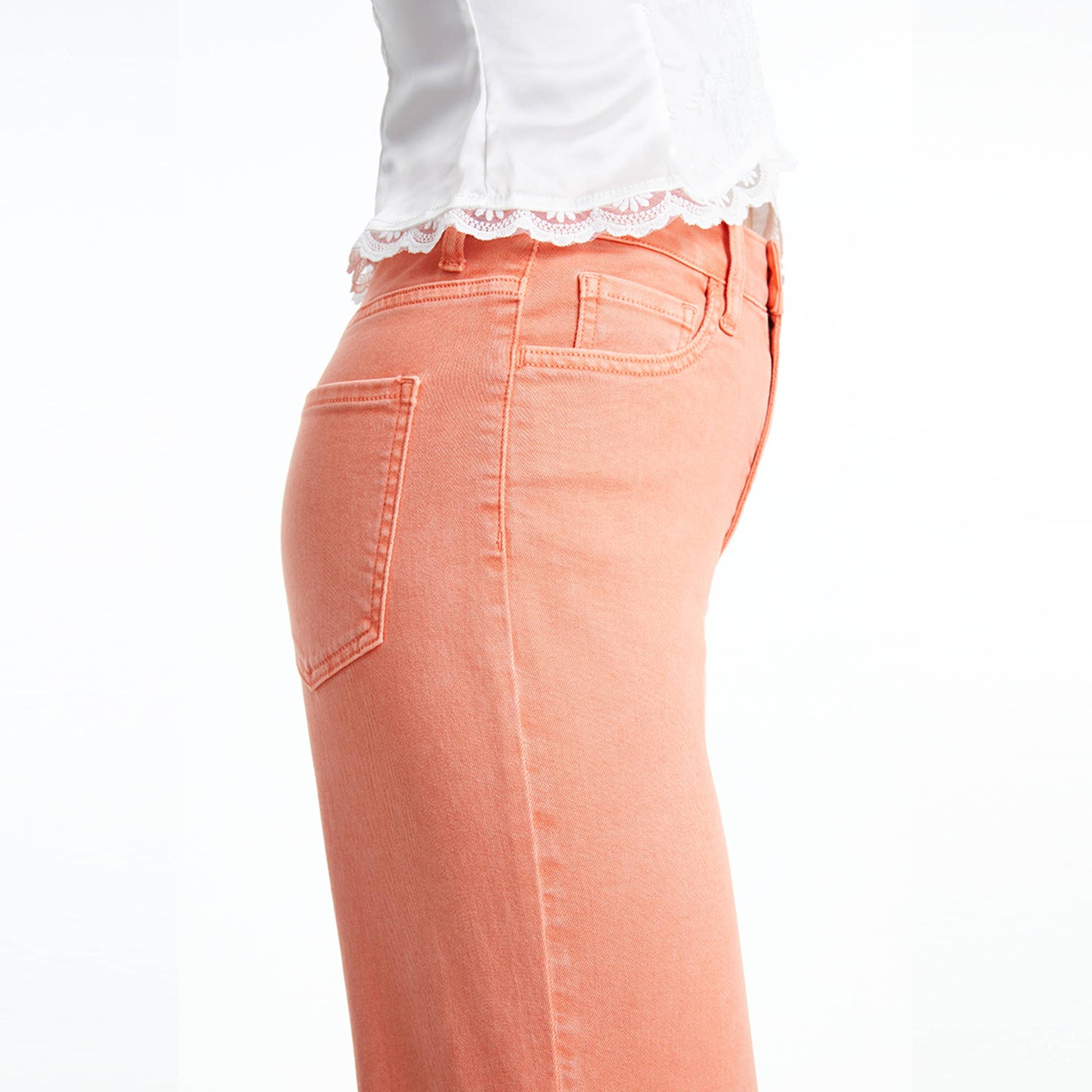 Coral Super High Rise Wide Leg Twill Pants - Purpose + Passion Boutique