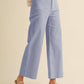 Cornflower Blue High Waisted Cropped Wide Leg Pants - Purpose + Passion Boutique