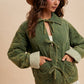 Cottage Green Washed Quilted Corduroy Jacket - Purpose + Passion Boutique