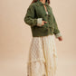 Cottage Green Washed Quilted Corduroy Jacket - Purpose + Passion Boutique