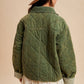 Cottage Green Washed Quilted Corduroy Jacket - Purpose + Passion Boutique