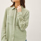 Cotton Gauze Long Sleeve Button Up Shirt - Purpose + Passion Boutique