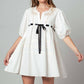 Cotton Lace Trim Ivory Empire Waist Mini Dress - Purpose + Passion Boutique