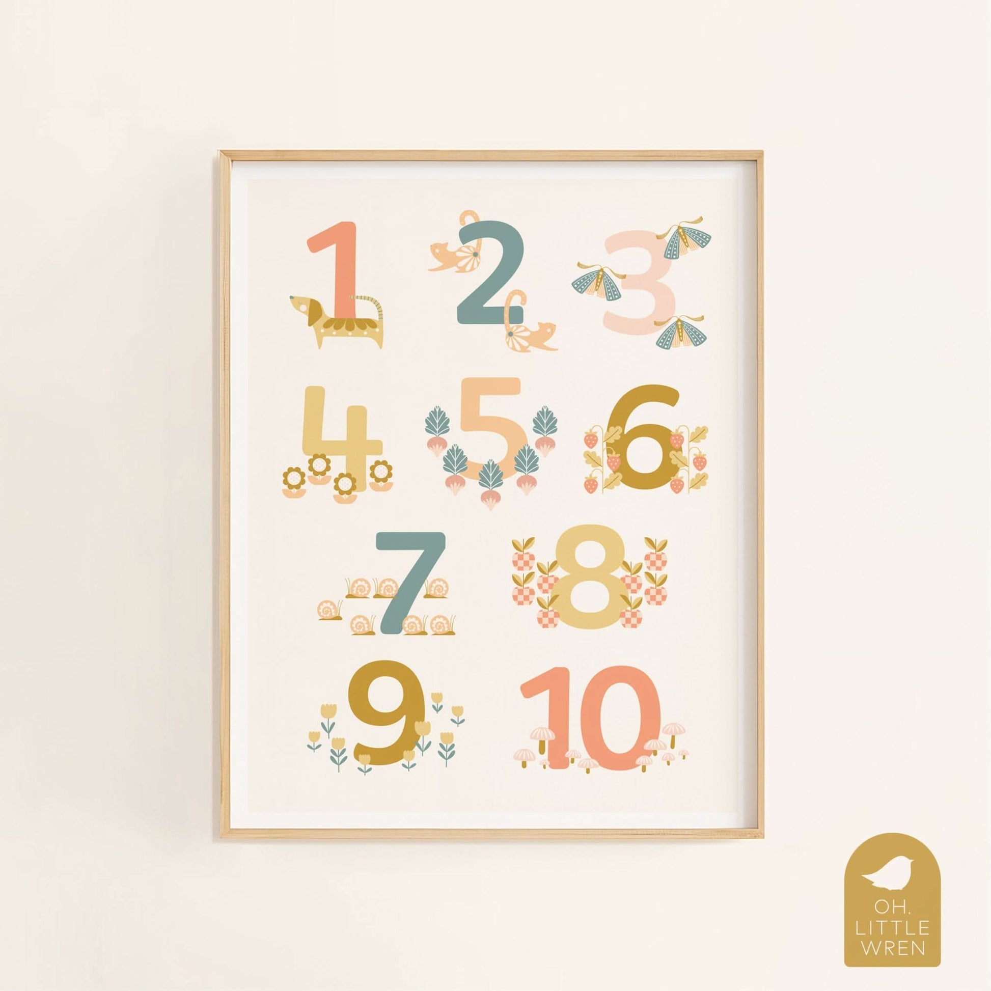 Count to 10 Educational Art Print + Frame (11x14) - Purpose + Passion Boutique