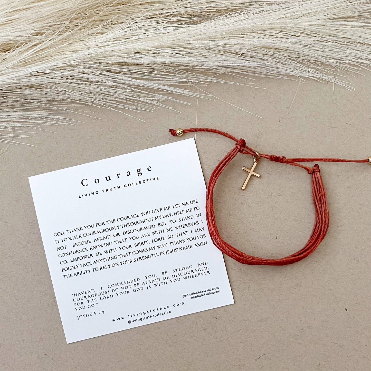 Courage Bracelet + Prayer Card - Purpose + Passion Boutique