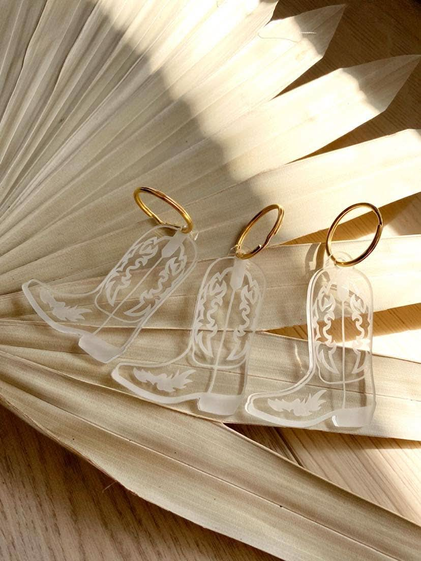 Cowboy Boot Acrylic Keychain - Purpose + Passion Boutique