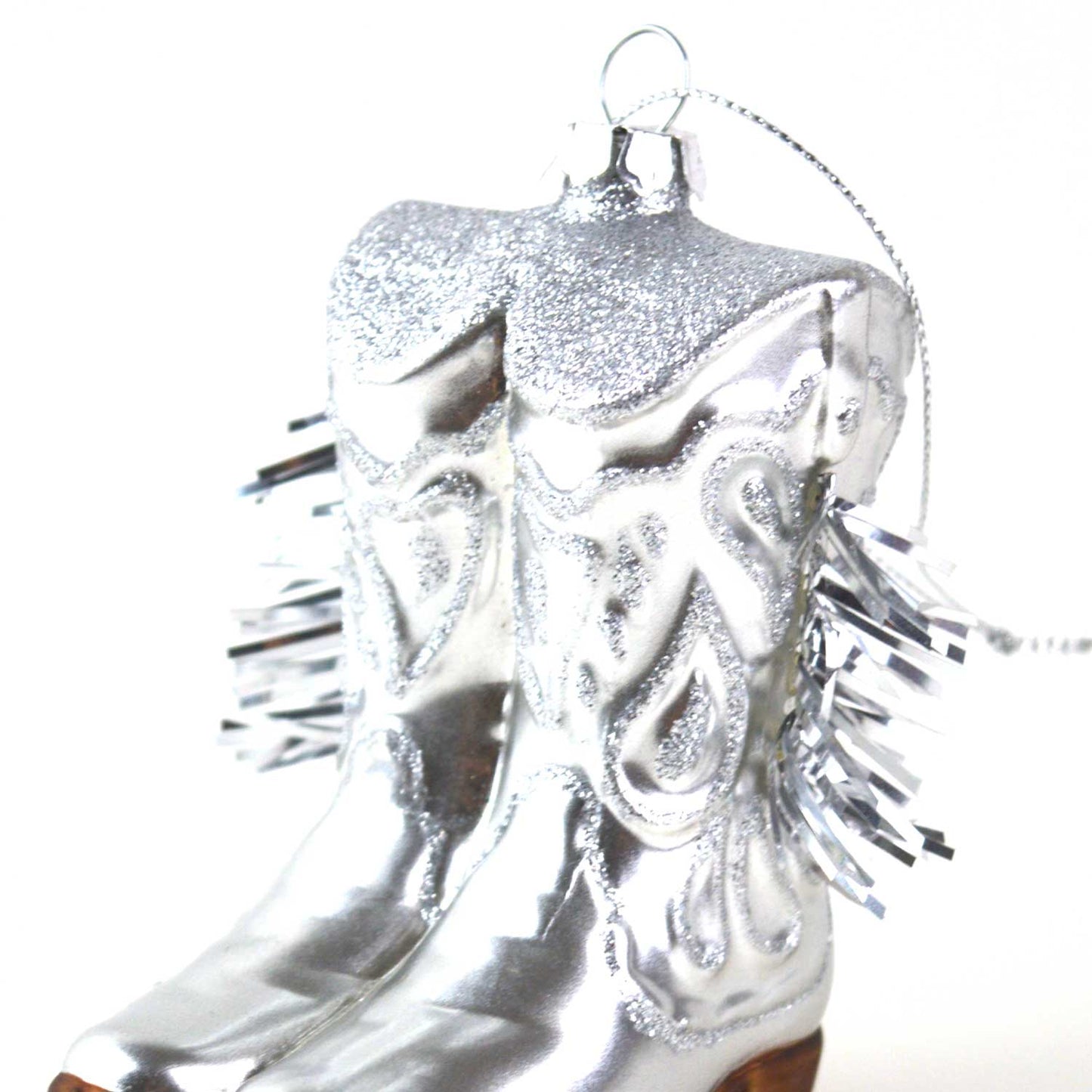 Cowboy Boot Boxed Glass Ornament - Purpose + Passion Boutique