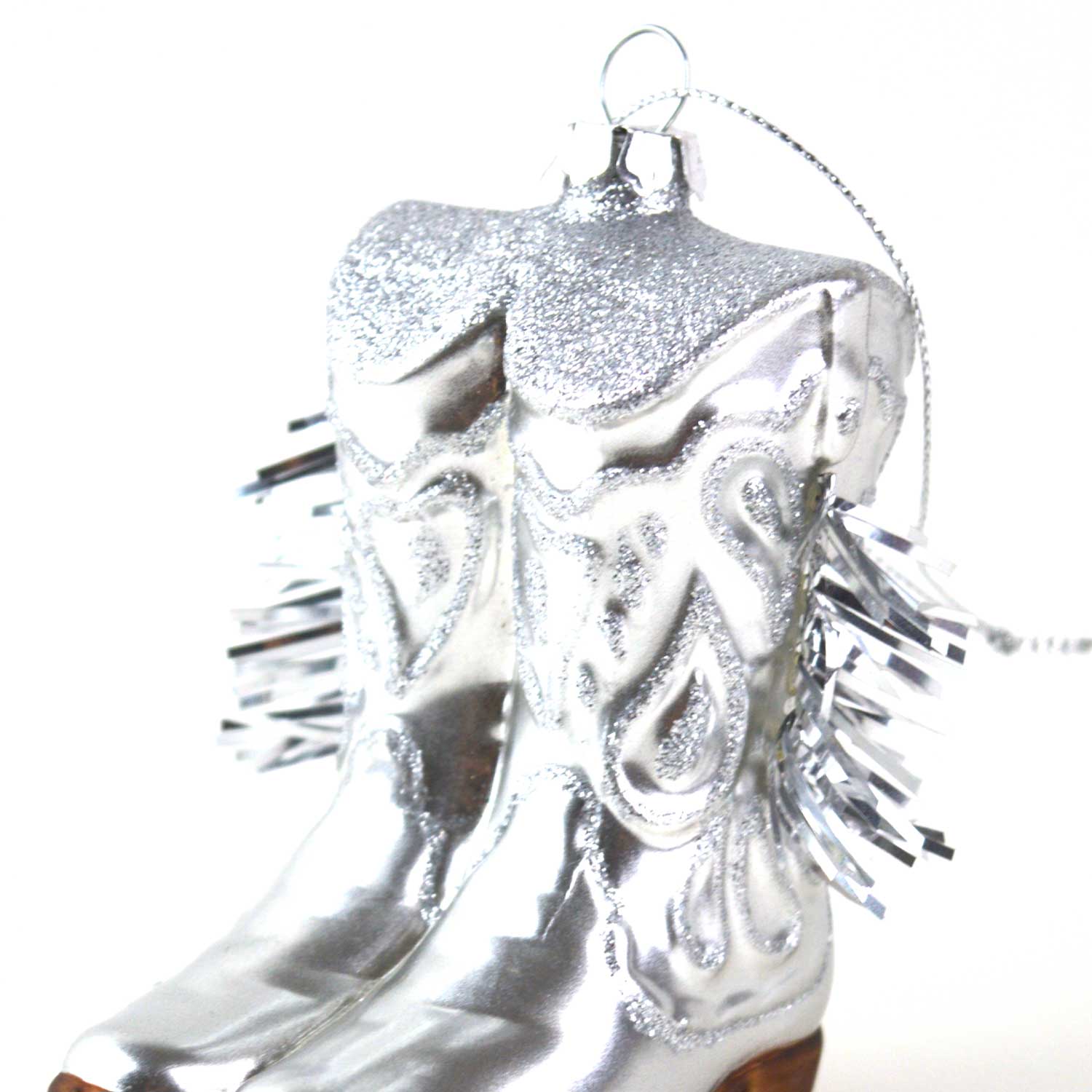 Cowboy Boot Boxed Glass Ornament - Purpose + Passion Boutique