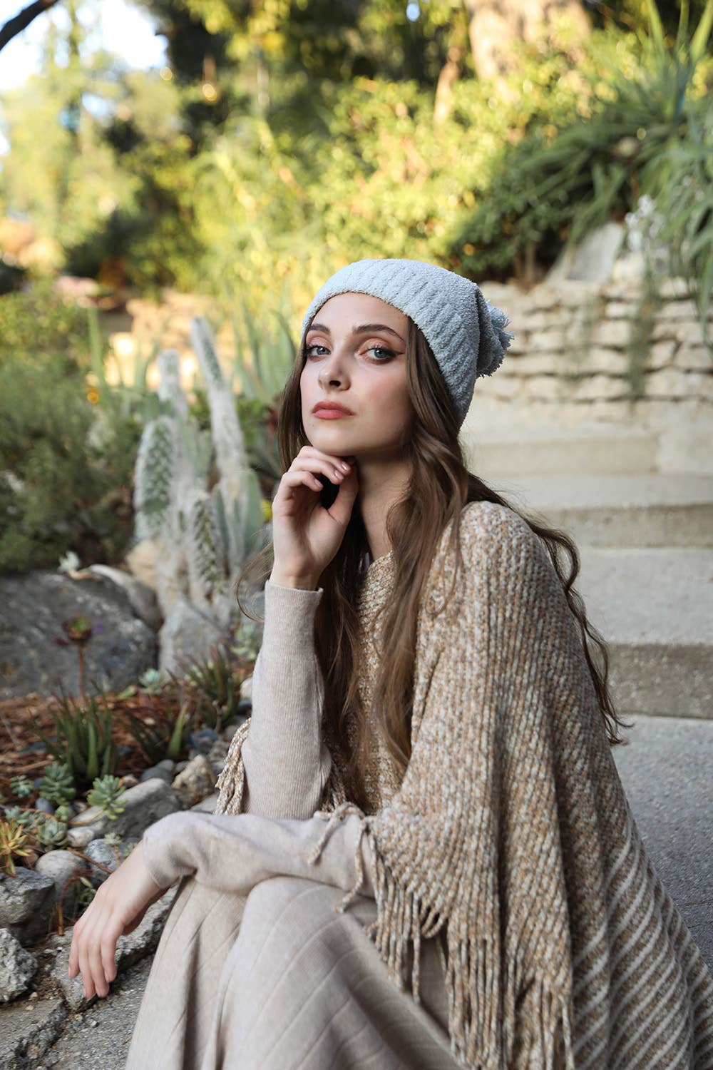 Cozy Boucle Pom Beanie - Purpose + Passion Boutique