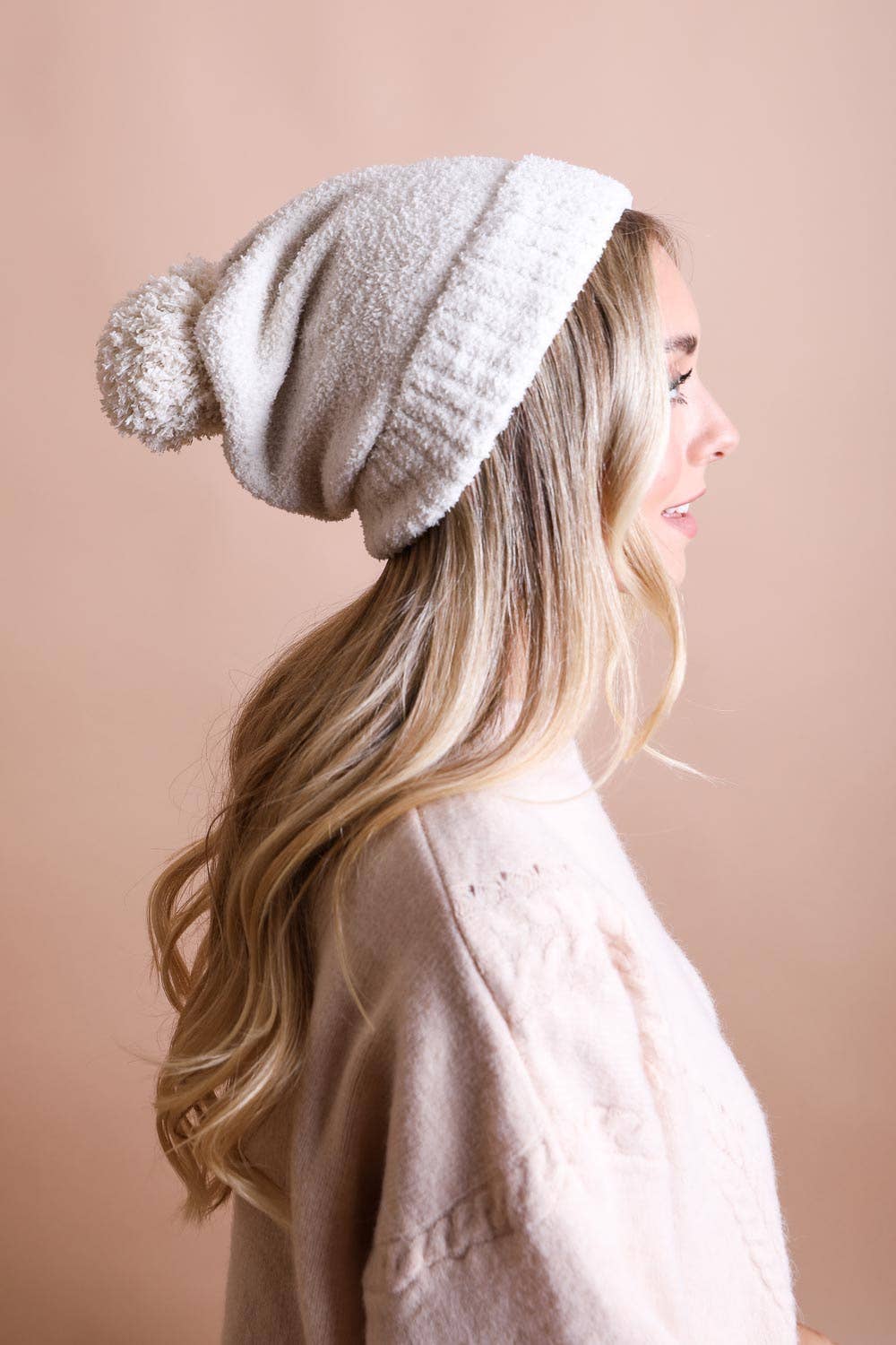 Cozy Boucle Pom Beanie - Purpose + Passion Boutique