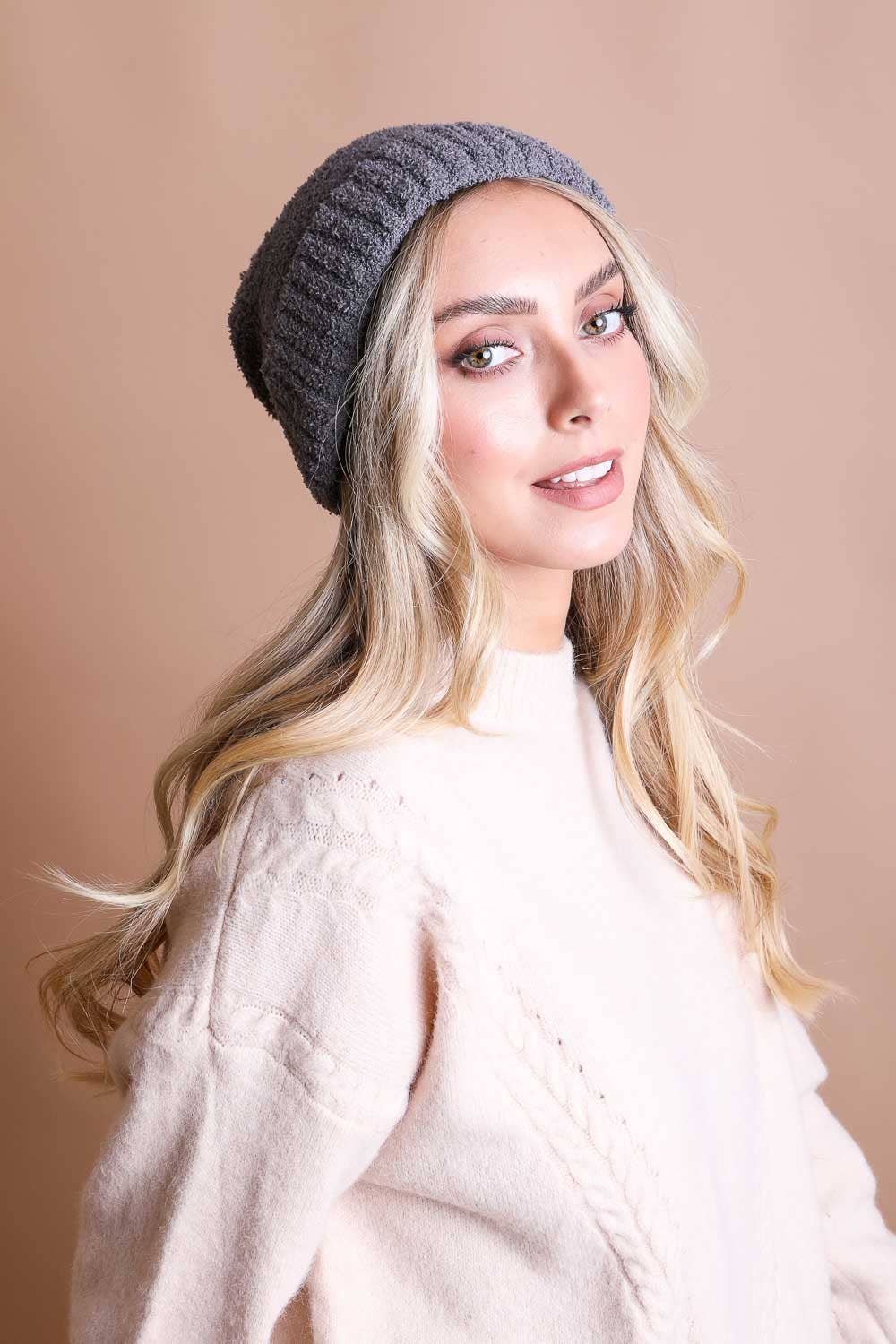 Cozy Boucle Pom Beanie - Purpose + Passion Boutique