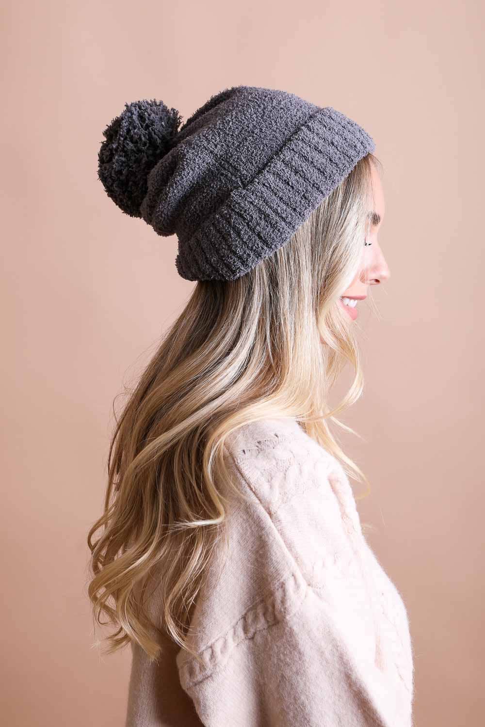Cozy Boucle Pom Beanie - Purpose + Passion Boutique