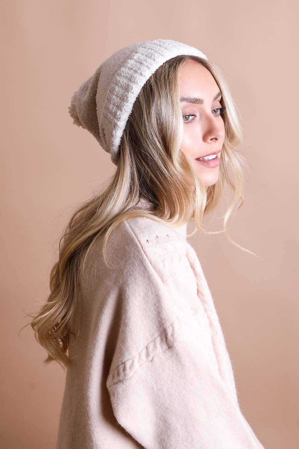 Cozy Boucle Pom Beanie - Purpose + Passion Boutique