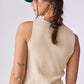 Cream Audrey Sleeveless Button Up Top - Purpose + Passion Boutique