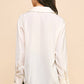 Cream Button - Down Woven Shirt - Purpose + Passion Boutique