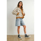 Cream / Camel Floral Collared Button - Down Jacket - Purpose + Passion Boutique