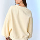 Cream Mila Oversized V - Neck Sweatshirt - Purpose + Passion Boutique