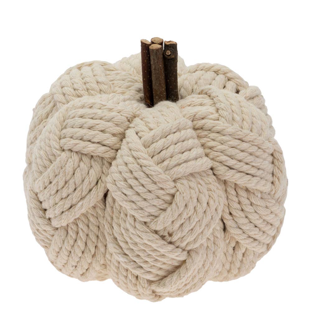 Cream Pumpkin 4.75" Dia. Woven - Purpose + Passion Boutique