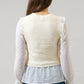 Cream Ruffle Sweater Vest Top - Purpose + Passion Boutique