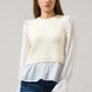 Cream Ruffle Sweater Vest Top - Purpose + Passion Boutique