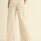 Cream Straight Wide Leg Denim Pant - Purpose + Passion Boutique