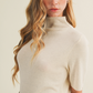 Mock-Neck Fine-Gauge Knit Pullover