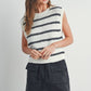 Crew Neck Striped Knit Tank Top - Purpose + Passion Boutique