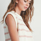Crew Neck Striped Knit Tank Top - Purpose + Passion Boutique