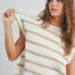 Crew Neck Striped Knit Tank Top - Purpose + Passion Boutique